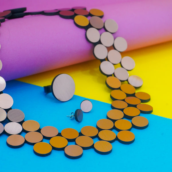 Iskin Abstraction Triple Strand Necklace