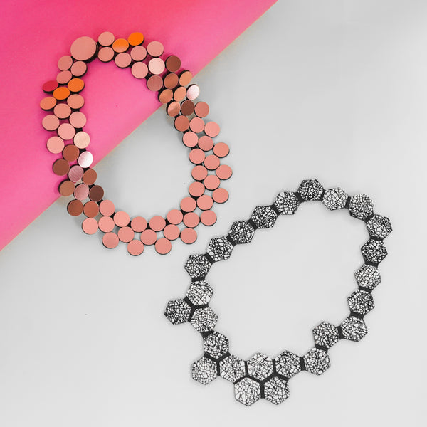 Iskin Abstraction Necklace Triple Strand