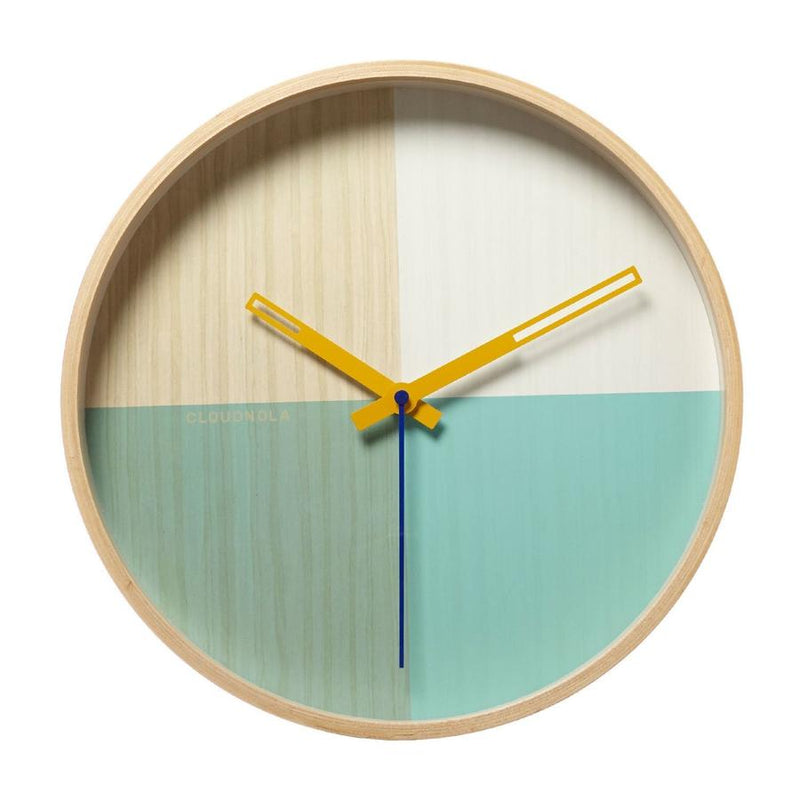 Flor Green Wood Wall Clock